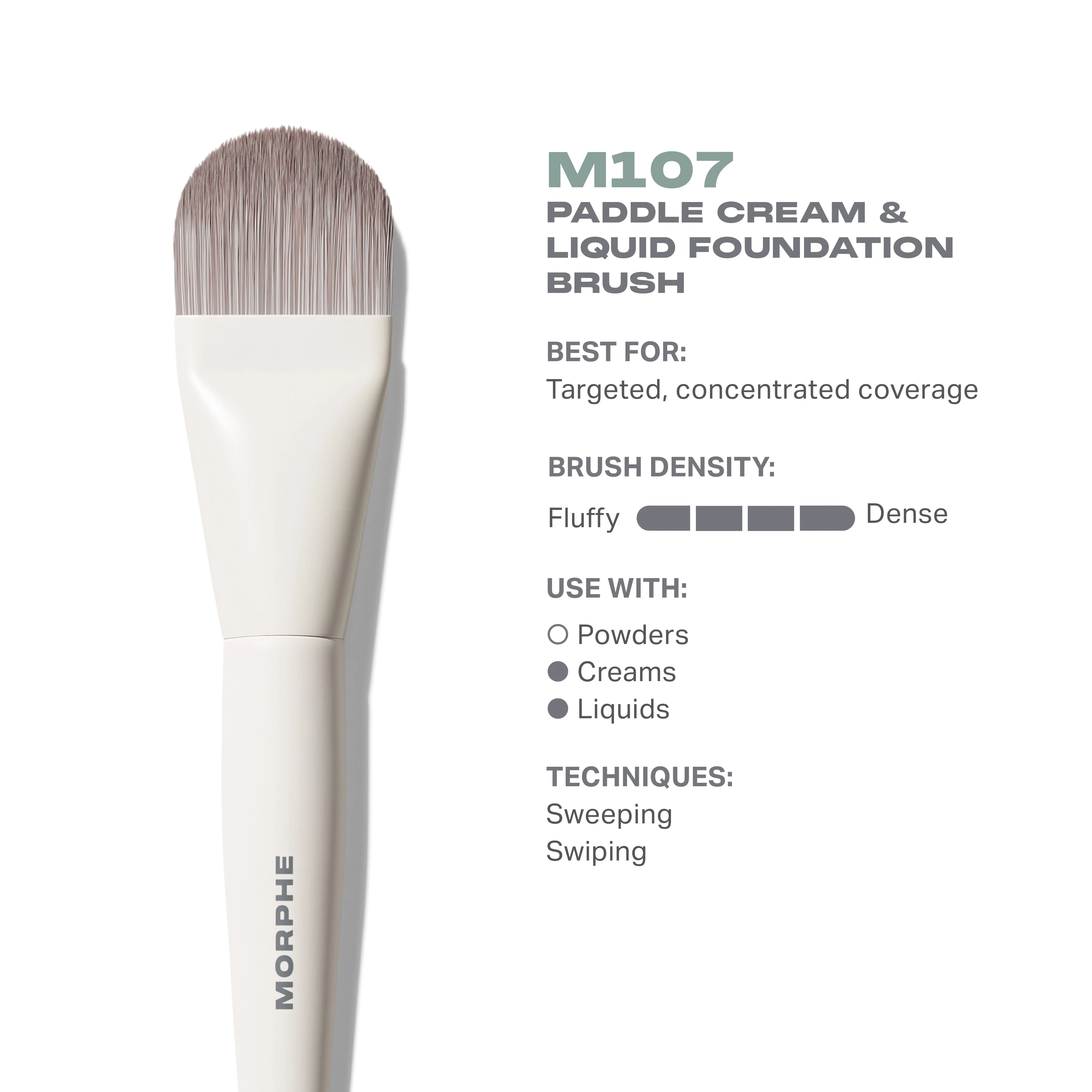M107 Paddle Cream & Liquid Foundation Brush - Image 2