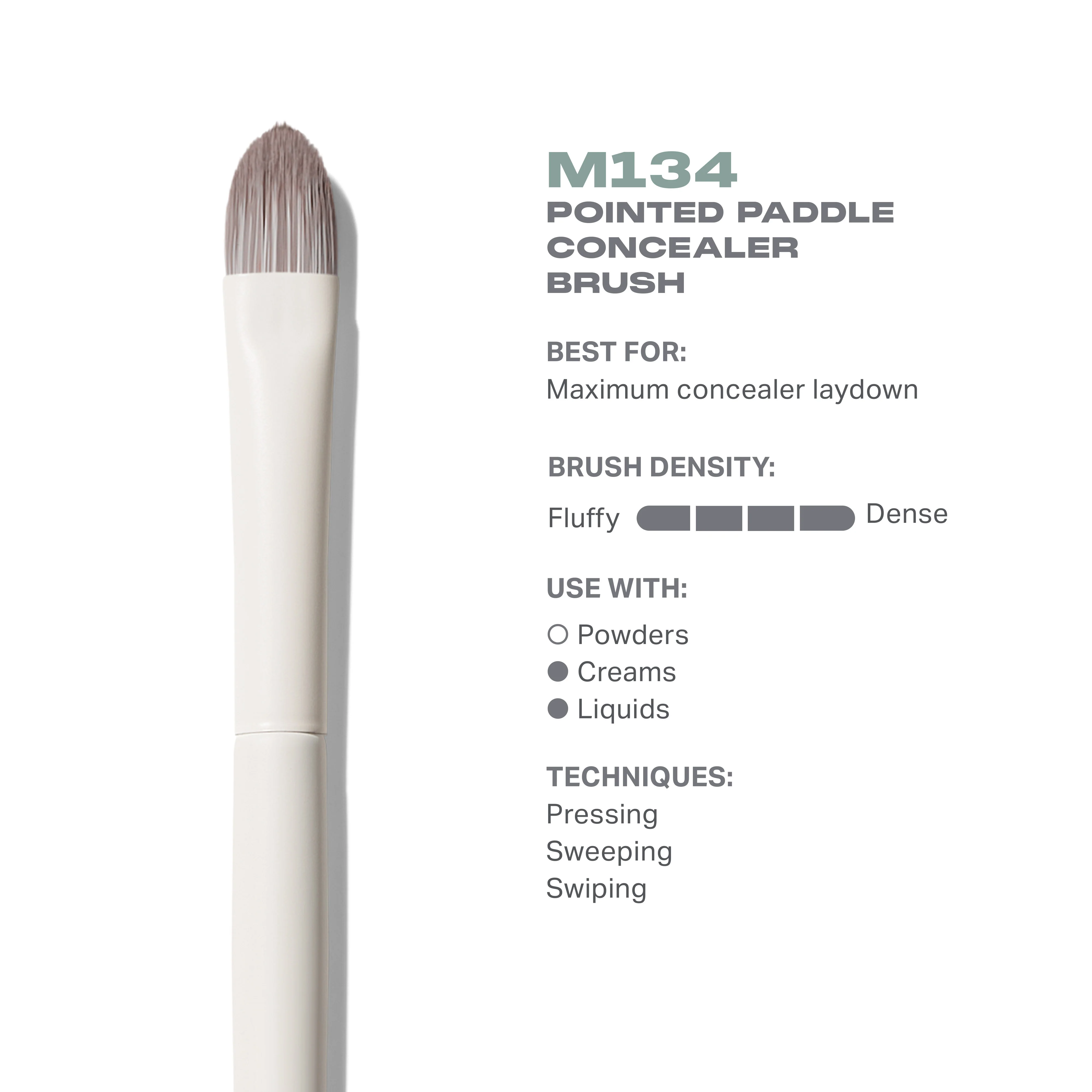 M134 Pointed Paddle Concealer Brush - Image 3