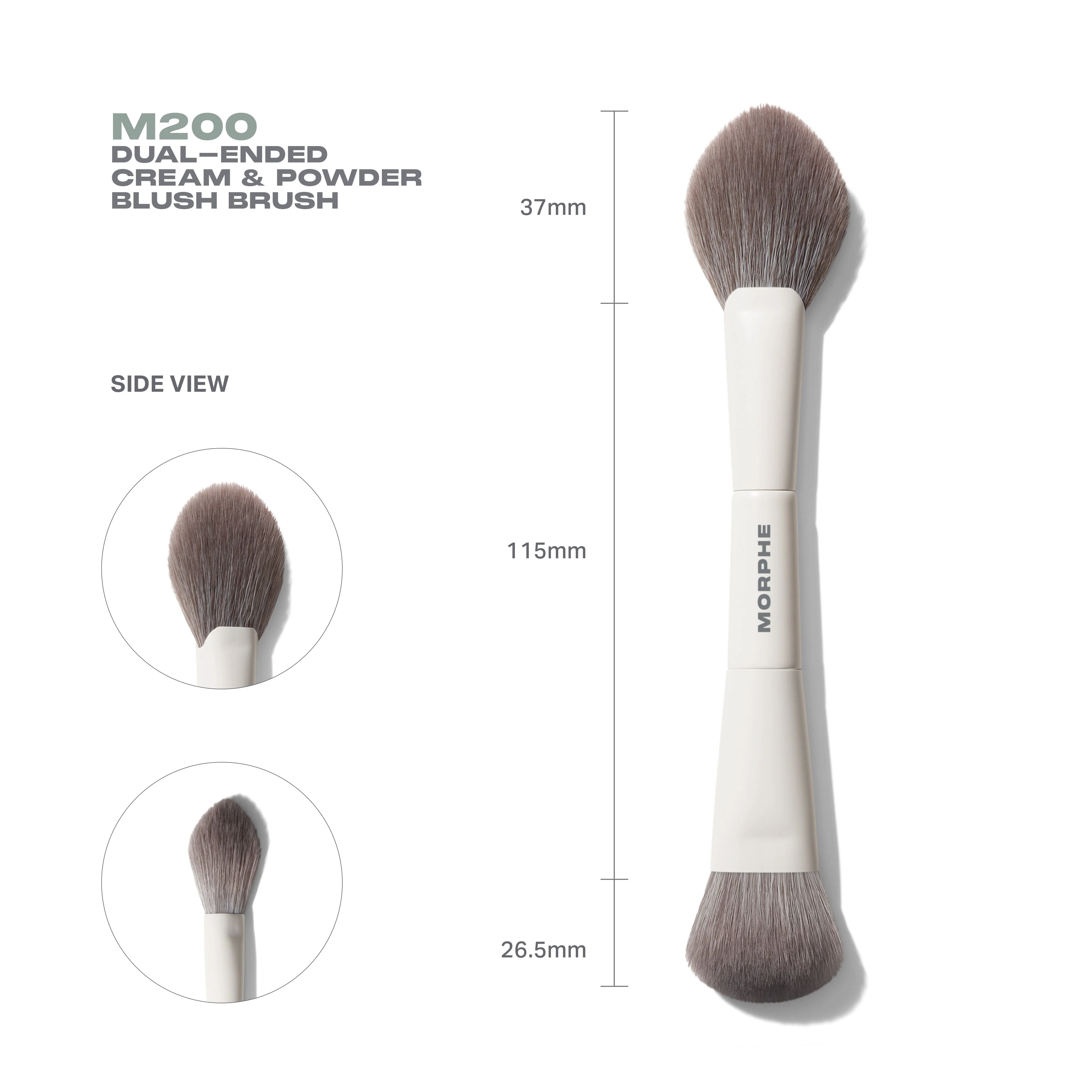 M200 Dual-Ended Cream & Powder Blush Brush - Image 4