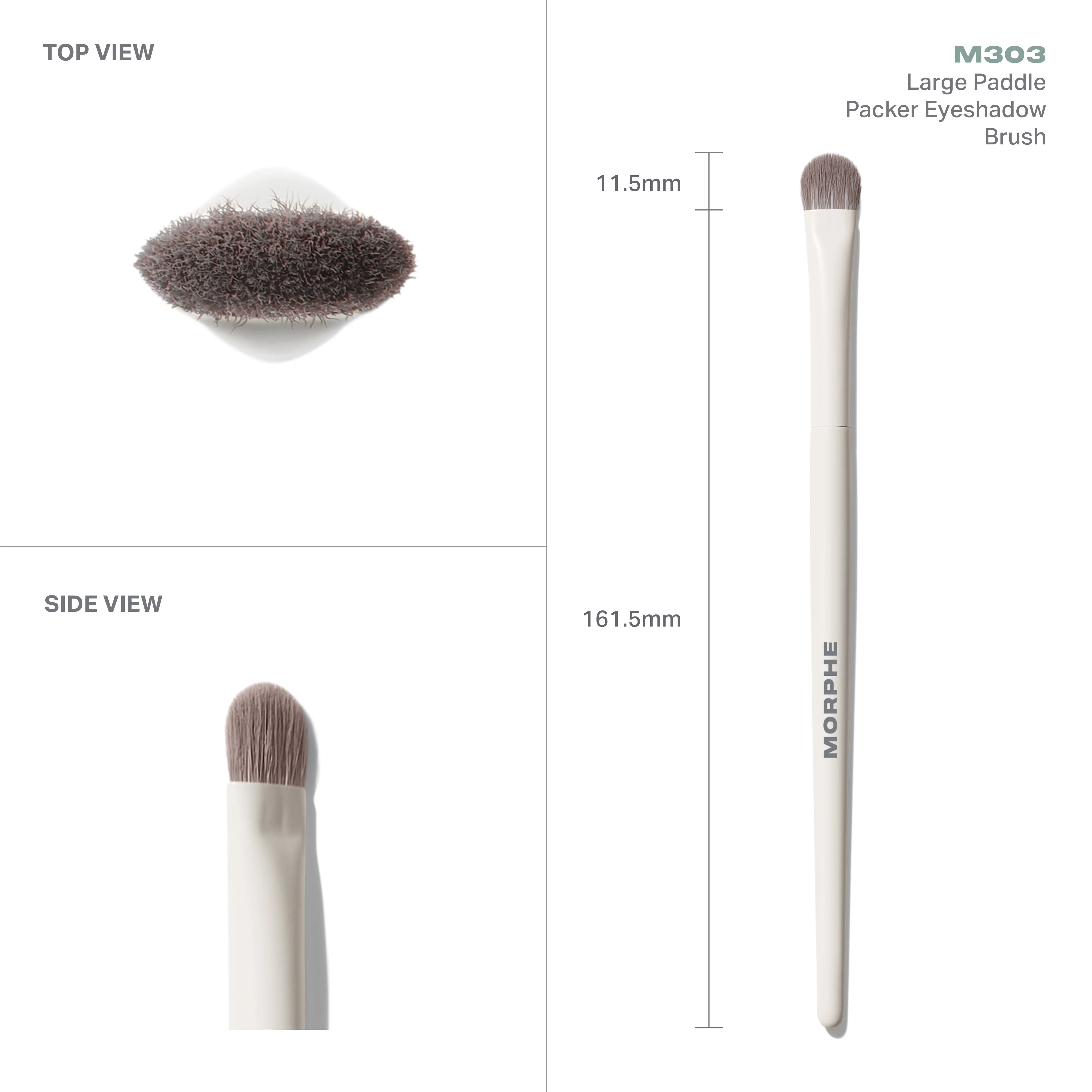 M303 Large Paddle Packer Eyeshadow Brush - Image 4