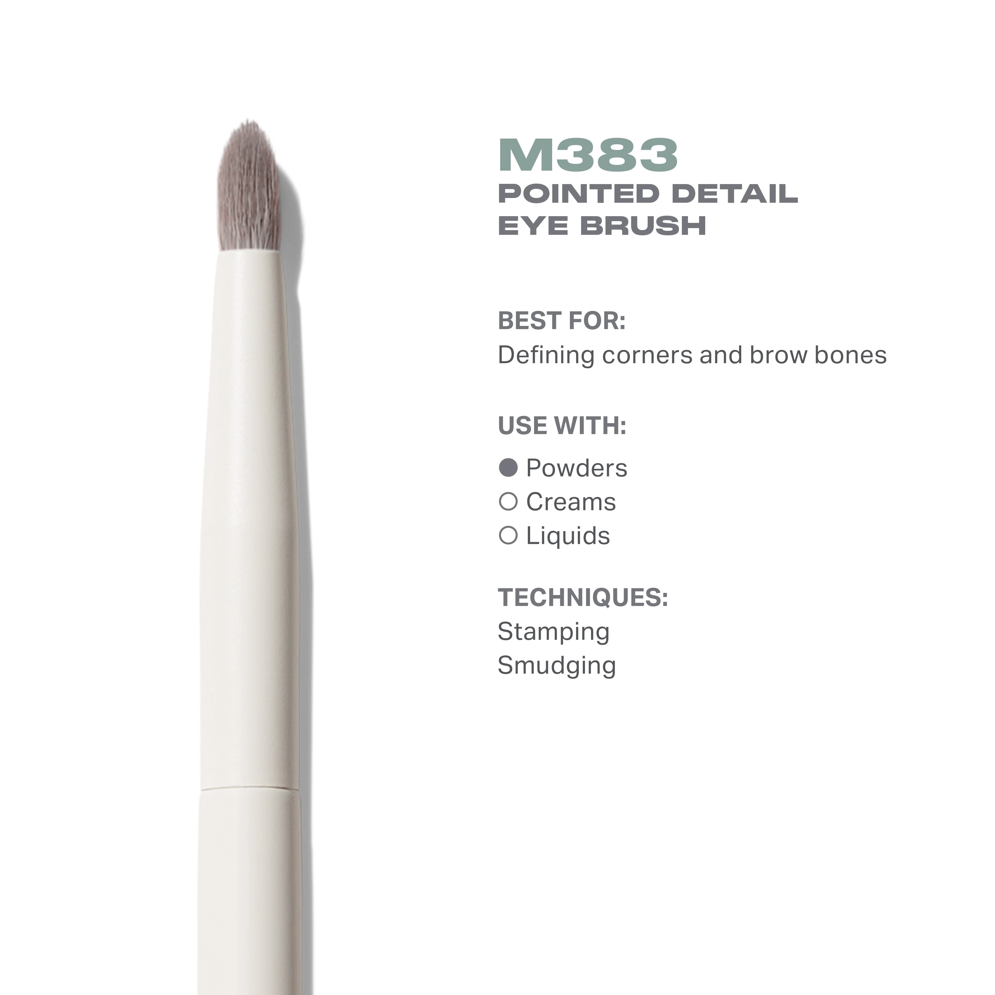 M383 Pointed Detail Eye Brush - Image 3