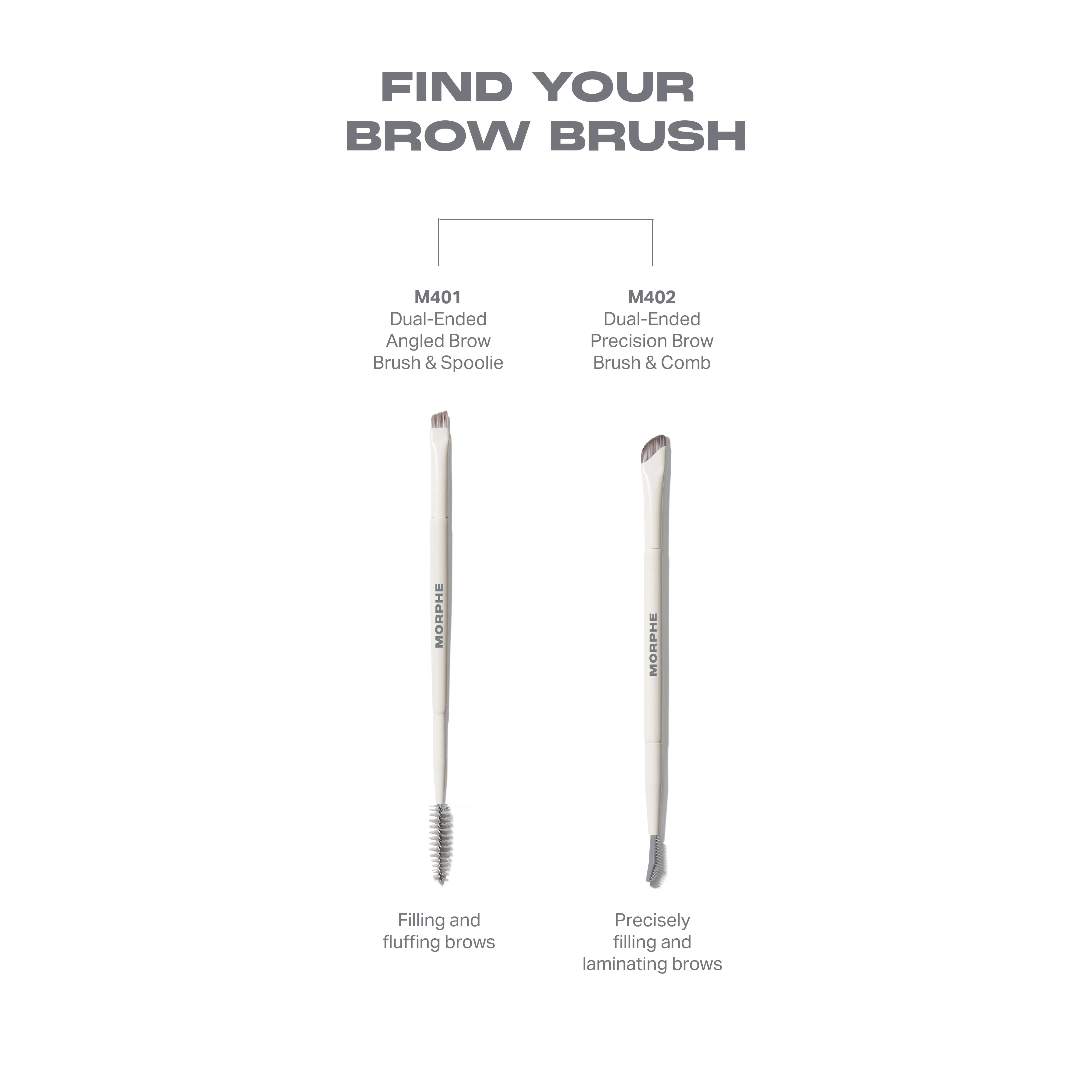M401 Dual-Ended Angled Brow Brush & Spoolie - Image 5